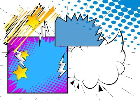 Abstract vintage cartoon backdrop, comic book background. Retro vector comi.. Stock Illustration