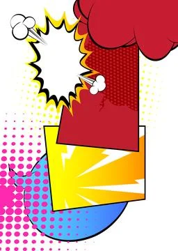 Abstract vintage cartoon backdrop, comic book background. Retro vector comi.. Stock Illustration