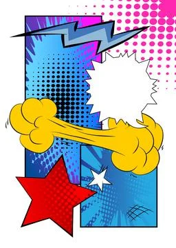 Abstract vintage cartoon backdrop, comic book background. Retro vector comi.. Stock Illustration