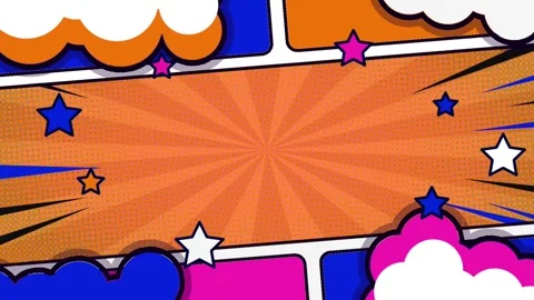 Abstract vintage comic background animation. Looping video animation Stock Footage 289088572