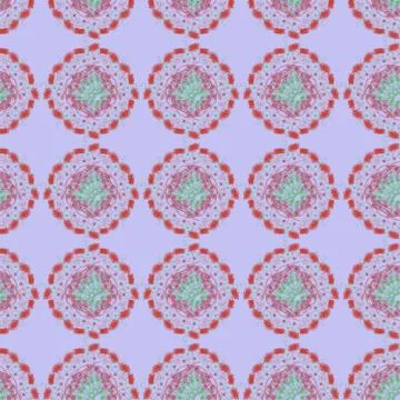 Abstract vintage pattern of floral elements Stock Illustration