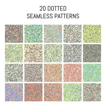 Abstract Vintage Pattern set Dot background texture geometric, vector decorat Stock Illustration