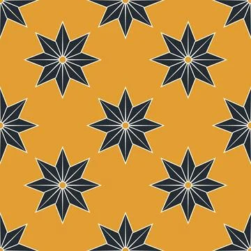 Abstract Vintage Repeating Star Pattern Seamless Graphic Backdrop Stock Illustration