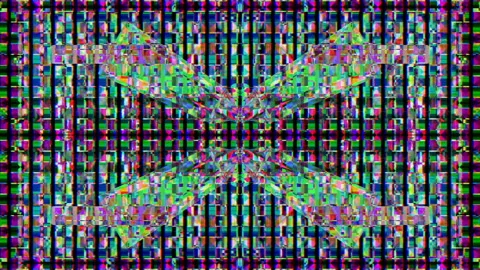 Abstract vintage sci-fi psychedelic communication breakdown background. Stock Footage 184616638