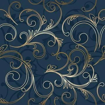 Abstract vintage seamless damask pattern 스톡 일러스트