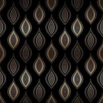 Abstract vintage seamless damask pattern Stock Illustration