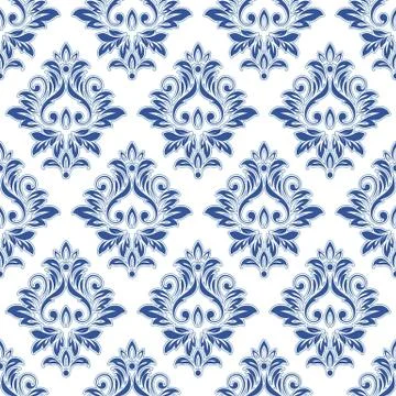 Abstract vintage seamless damask pattern Illustrazione stock