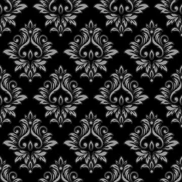 Abstract vintage seamless damask pattern Stock Illustration