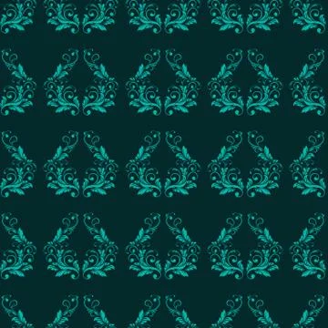 Abstract vintage seamless damask pattern Stock Illustration