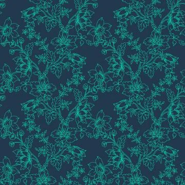 Abstract vintage seamless damask pattern Stock Illustration