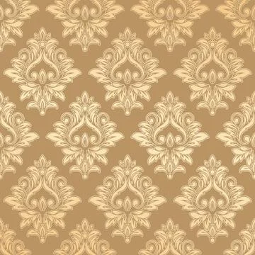 Abstract vintage seamless damask pattern Stock Illustration