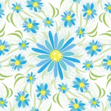 Abstract vintage seamless flower pattern Stock Illustration