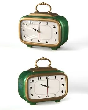 Abstract vintage table clock in 50s style Stock Illustration