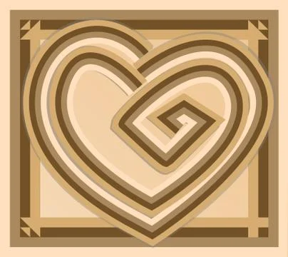 Abstract vintage vector heart Stock Illustration