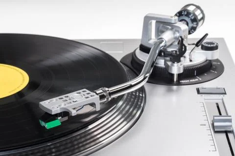 Abstract of a vinyl record player Stock Photos
