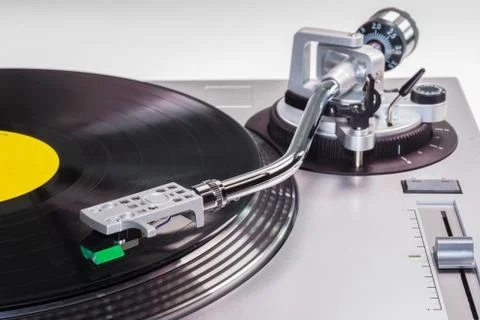 Abstract of a vinyl record player Stock Photos