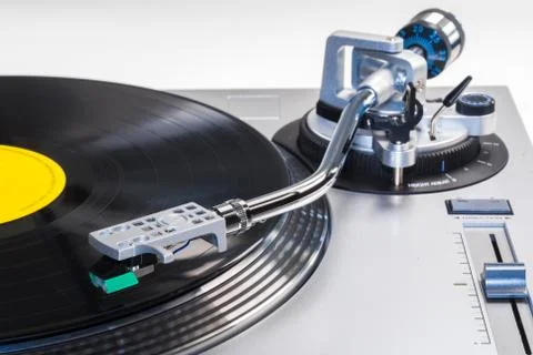 Abstract of a vinyl record player Stock Photos