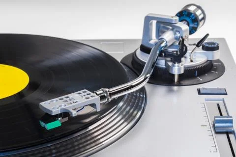 Abstract of a vinyl record player Stock Photos