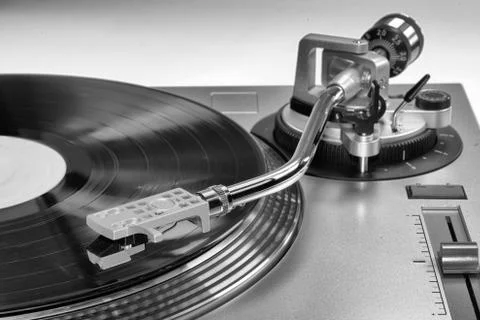 Abstract of a vinyl record player Stock Photos