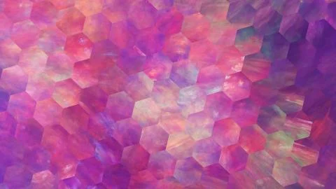 Abstract violet and blue hexagonal texture. Geometric fractal background. Fan Stock Illustration