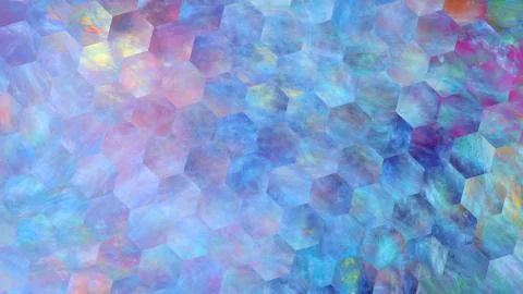 Abstract violet and blue hexagonal texture. Geometric fractal background. Fan イラスト素材