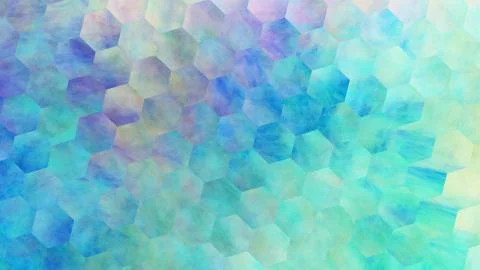 Abstract violet and blue hexagonal texture. Geometric fractal background. Fan Stock Illustration