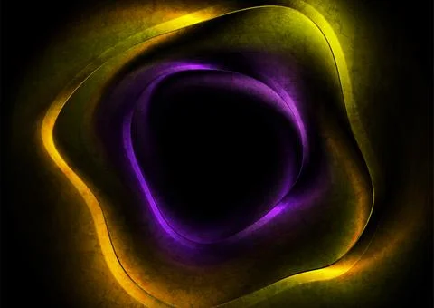 Abstract violet and orange liquid wavy circles futuristic grunge background Stock Illustration