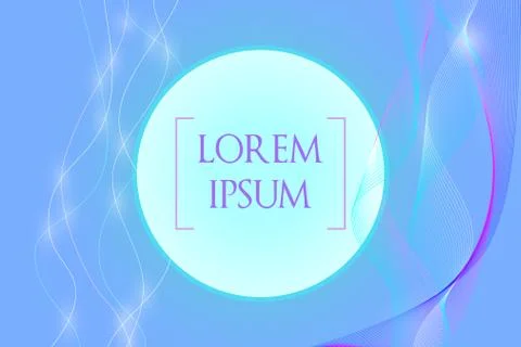 Abstract violet background with lines with a circular inscription. Stock Illustration