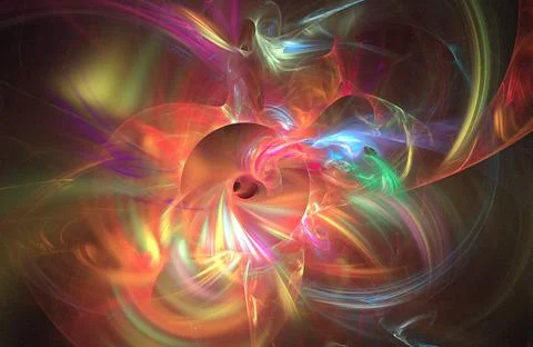 Abstract violet background, unique illustration, multicolored fractal compo.. Stock Illustration