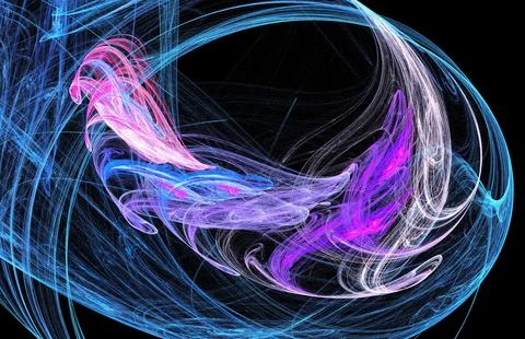 Abstract violet background, unique illustration, multicolored fractal compo.. Stock Illustration