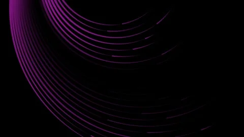 Abstract violet dynamic wavy lines motion background with digital data dots Video stock 344801335