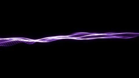 Abstract Violet Energy Wave Background with Smooth Glow Flow, Light Trails 库存影片 333701634