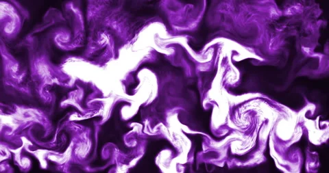 Abstract violet fluid swirls optical movement of glow line curved like liquid Stock Footage 266816031