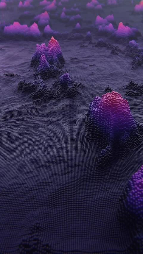 Abstract violet landscape background motion graphic in seamless loop Stock Footage 265413608