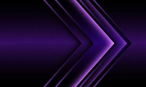 Abstract violet light arrow direction geometric hexagon mesh design modern fu Stock Illustration