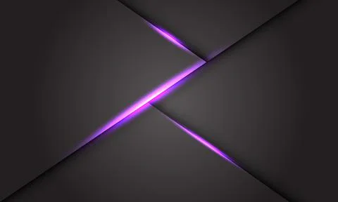 Abstract violet light sadow geometric on grey metallic design modern technolo Stock Illustration
