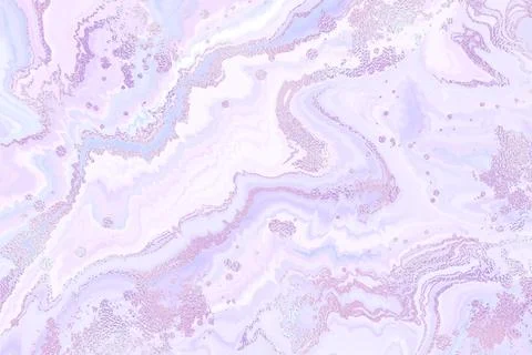 Abstract violet liquid marble or watercolor background with glitter foil Illustrazione stock