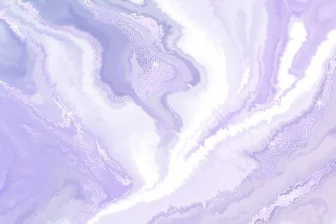 Abstract violet liquid marble or watercolor background with glitter foil Stock Illustration