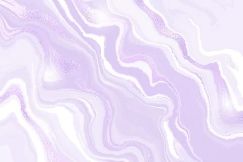 Abstract violet liquid marble or watercolor background with glitter foil Illustrazione stock