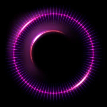 Abstract Violet Ring Line of Light Background, Vector Illustration Illustrazione stock