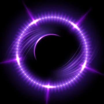Abstract Violet Ring Line of Light Background, Vector Illustration Illustrazione stock
