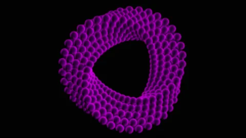 Abstract violet rotating ring Stock Footage 195740742