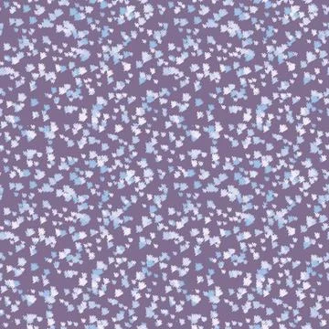 Abstract violet seamless vector pattern with scattered scribbled shapes Illustrazione stock