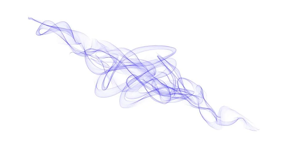 Abstract violet smoke swirl on white background Stock Illustration