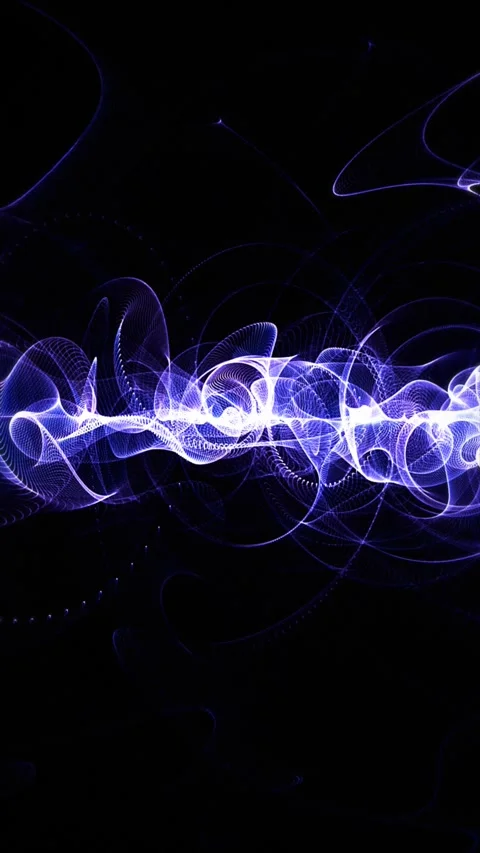 Abstract Violet Sound Wave and Light Frequency Motion Video stock 336952344