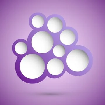 Abstract violet speech bubble background Stock Illustration