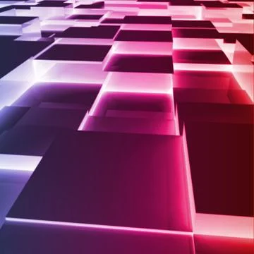 Abstract violet Square Box. Vector Stock Illustration