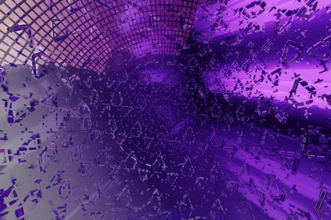 Abstract violet tech futuristic mesh background, 3d render Stock Illustration