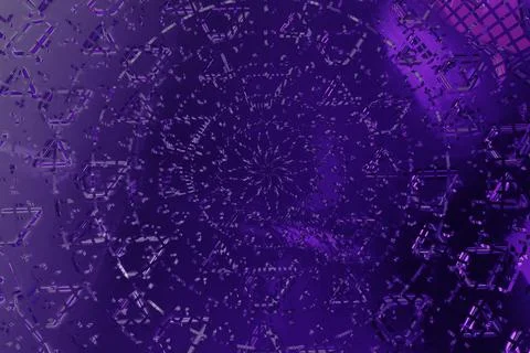 Abstract violet tech futuristic mesh background, 3d render Illustrazione stock