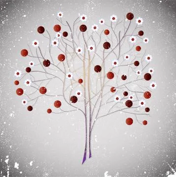 Abstract violet tree. Stock Illustration